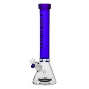 Glass Bong Legendary Showerhead Beaker 16" - Blue