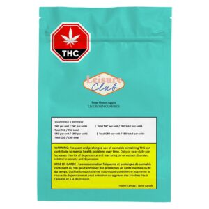 Green Apple Sativa Live Rosin Gummies 5 pack